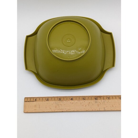 Vintage 1970's Tupperware 840 Olive Green Servalier 2 Bowl Set - Picture 5 of 5